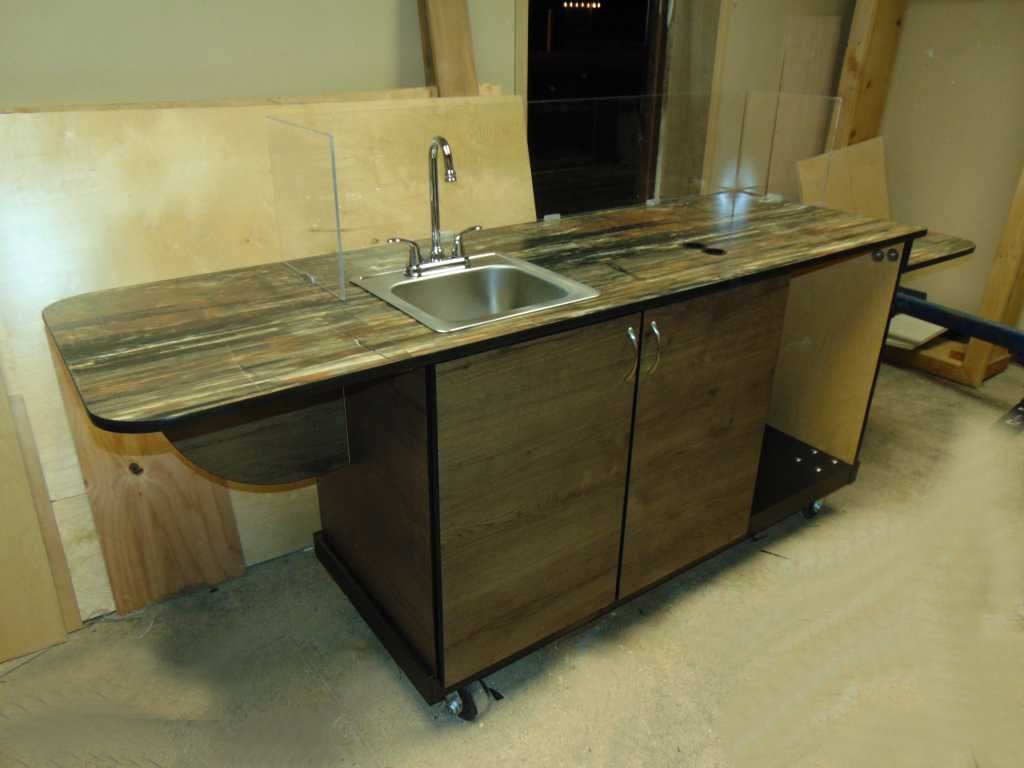 ADA compliant coffee cart narrow width design