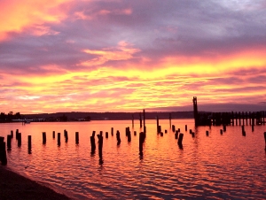 Sunset over the Puget Sound