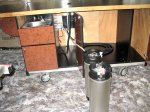 6 foot coffee cart with cherry trim