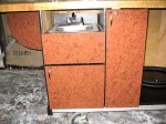 6 foot coffee cart with cherry trim