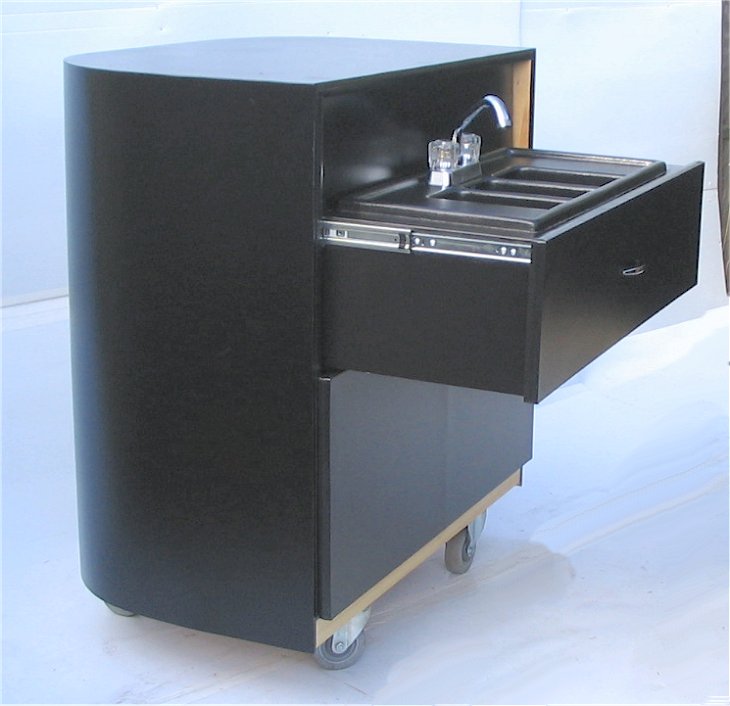 3 compartment sink cart