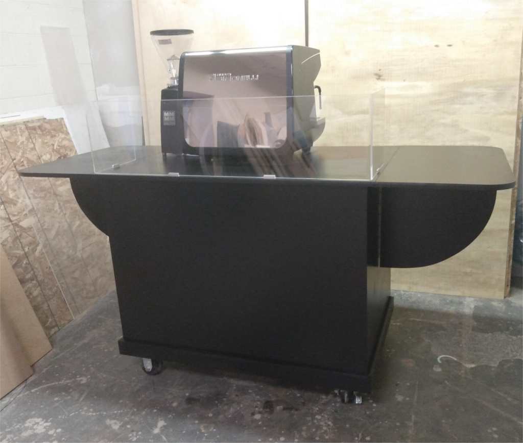 classic 4 foot espresso cart