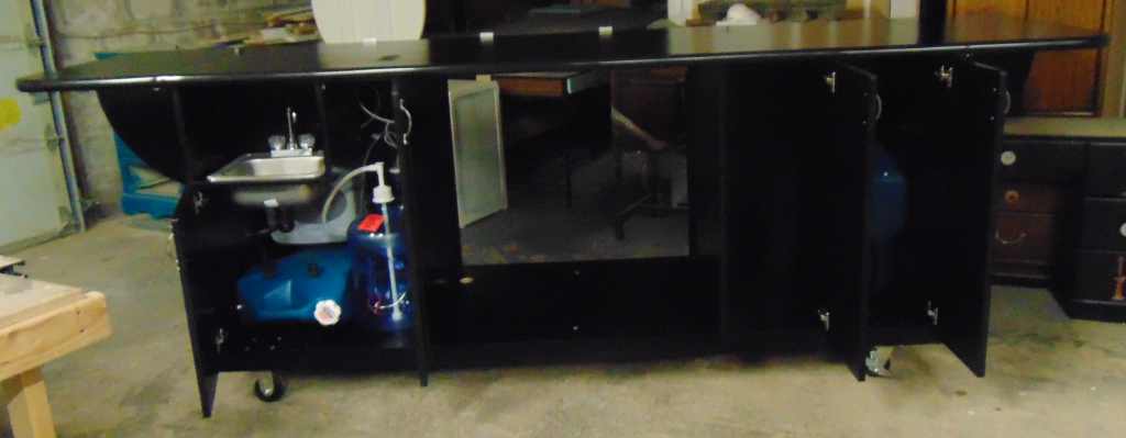 Foodservice cart with pass through glass doorrefrigerator