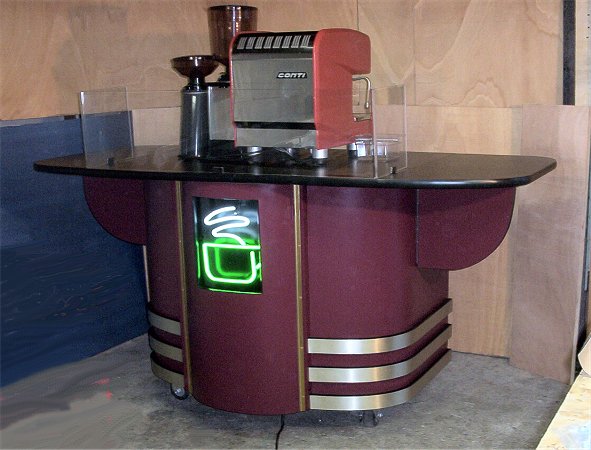 neon espresso cart