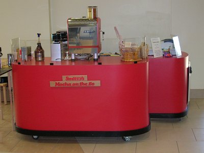 mobile espresso kiosk main front view